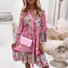 Load image into Gallery viewer, Chic Pleated Long Sleeve Dress