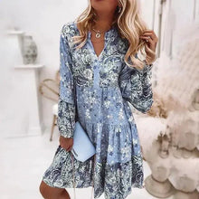 Load image into Gallery viewer, Chic Pleated Long Sleeve Dress