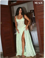 Load image into Gallery viewer, Chic V-Neck Lace Sundress