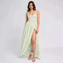 Load image into Gallery viewer, Chic V-Neck Lace Sundress
