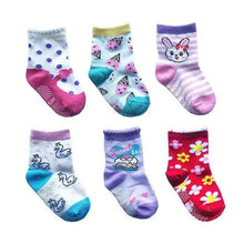 Load image into Gallery viewer, Children Cotton 6 Pairs/Set Anti-slip Socks For Boys Girl Rubber Kid Floor Sock With Grips For 0 To 6 Years Kids