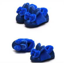 Load image into Gallery viewer, Children's cotton slipper bag heel warm and non slip baby home shoes men's and women's cotton shoes