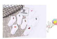 Load image into Gallery viewer, Children's Cotton Socks Cute Cartoon Fruit Embroidery Socks Comfortable Cartoon Socks Combed Out Of Pure Cotton Soft Comfortable Crew Socks For Kids