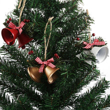 Load image into Gallery viewer, Christmas Bell Ornament Metal Dual Bell Christmas Bell Ornament Decoration with Berry Plaid Bow Christmas Tree Pendants For Making Wind Chimes Christmas Tree Hang Pendant Hang On Door wall porch