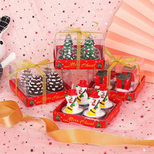 Load image into Gallery viewer, Christmas Candle Themed Festival Ornament Christmas Tea light Candles Handmade Delicate Santa Claus Snowman Pine Cones Christmas Tree Candles Christmas Home Decorations Decorative Cartoon Shaped Candle Home Decor