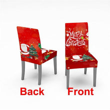 Load image into Gallery viewer, Christmas Chair Cover Stretch Spandex Digital Printed Silla Kitchen Dining Chair Covers Home Party Xmas Decor Stretch Chair Cover for Dining Room Chair Protector Seat Cover Stretch Slipcover Christmas Bell Furniture For Living Room Ceremony Hotel