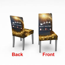 Load image into Gallery viewer, Christmas Chair Cover Stretch Spandex Digital Printed Silla Kitchen Dining Chair Covers Home Party Xmas Decor Stretch Chair Cover for Dining Room Chair Protector Seat Cover Stretch Slipcover Christmas Bell Furniture For Living Room Ceremony Hotel