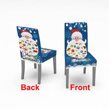 Load image into Gallery viewer, Christmas Chair Cover Stretch Spandex Digital Printed Silla Kitchen Dining Chair Covers Home Party Xmas Decor Stretch Chair Cover for Dining Room Chair Protector Seat Cover Stretch Slipcover Christmas Bell Furniture For Living Room Ceremony Hotel