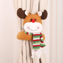 Load image into Gallery viewer, Christmas Curtain Buckle Tieback Flannel Door Curtain Home DecorateChristmas Trees New Year Snowmen Window Decorations Curtain Holdback Fastener Clamp Wine Bottle Topper Hugger Holder Snowman Christmas Ornaments Home Decor