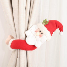 Load image into Gallery viewer, Christmas Curtain Buckle Tieback Flannel Door Curtain Home DecorateChristmas Trees New Year Snowmen Window Decorations Curtain Holdback Fastener Clamp Wine Bottle Topper Hugger Holder Snowman Christmas Ornaments Home Decor