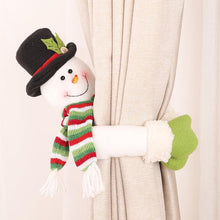 Load image into Gallery viewer, Christmas Curtain Buckle Tieback Flannel Door Curtain Home DecorateChristmas Trees New Year Snowmen Window Decorations Curtain Holdback Fastener Clamp Wine Bottle Topper Hugger Holder Snowman Christmas Ornaments Home Decor
