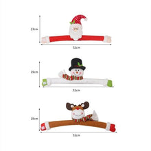 Load image into Gallery viewer, Christmas Curtain Buckle Tieback Flannel Door Curtain Home DecorateChristmas Trees New Year Snowmen Window Decorations Curtain Holdback Fastener Clamp Wine Bottle Topper Hugger Holder Snowman Christmas Ornaments Home Decor
