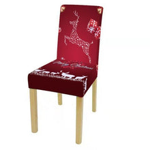 Load image into Gallery viewer, Christmas Decoration Set Stylish Christmas Chair Cover Decoration Jacquard Removable Washable Cushion Covers Armchair Modern For Home Banquet Hotel Spandex Holiday Parsons Chair Cover for Christmas Decoration Home Decor Ceremony Santa Claus