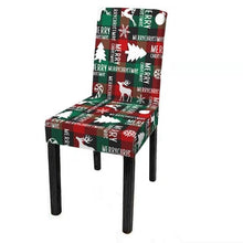 Load image into Gallery viewer, Christmas Decoration Set Stylish Christmas Chair Cover Decoration Jacquard Removable Washable Cushion Covers Armchair Modern For Home Banquet Hotel Spandex Holiday Parsons Chair Cover for Christmas Decoration Home Decor Ceremony Santa Claus