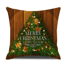 Load image into Gallery viewer, Christmas Green Stripe Pattern Cotton Linen Throw Pillow Christmas Stripe Pillow Cases Christmas Green Decorative Cushion Cover Cotton Linen Pillowcase Indoor Sofa Decorations Home Sofa Decorative Pillowcase 45X45CM
