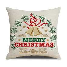 Load image into Gallery viewer, Christmas Green Stripe Pattern Cotton Linen Throw Pillow Christmas Stripe Pillow Cases Christmas Green Decorative Cushion Cover Cotton Linen Pillowcase Indoor Sofa Decorations Home Sofa Decorative Pillowcase 45X45CM