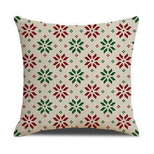 Load image into Gallery viewer, Christmas Green Stripe Pattern Cotton Linen Throw Pillow Christmas Stripe Pillow Cases Christmas Green Decorative Cushion Cover Cotton Linen Pillowcase Indoor Sofa Decorations Home Sofa Decorative Pillowcase 45X45CM