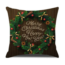 Load image into Gallery viewer, Christmas Green Stripe Pattern Cotton Linen Throw Pillow Christmas Stripe Pillow Cases Christmas Green Decorative Cushion Cover Cotton Linen Pillowcase Indoor Sofa Decorations Home Sofa Decorative Pillowcase 45X45CM