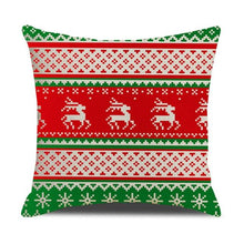 Load image into Gallery viewer, Christmas Green Stripe Pattern Cotton Linen Throw Pillow Christmas Stripe Pillow Cases Christmas Green Decorative Cushion Cover Cotton Linen Pillowcase Indoor Sofa Decorations Home Sofa Decorative Pillowcase 45X45CM