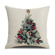 Load image into Gallery viewer, Christmas Green Stripe Pattern Cotton Linen Throw Pillow Christmas Stripe Pillow Cases Christmas Green Decorative Cushion Cover Cotton Linen Pillowcase Indoor Sofa Decorations Home Sofa Decorative Pillowcase 45X45CM