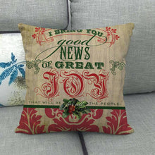 Load image into Gallery viewer, Christmas Pillowcase Sofa Cushion Cover Christmas Pillow Covers Merry Christmas Series Santa Claus Snowman With Xmas Gift Decorations Throw Pillow Linen Pillow Case 45x45CM