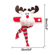 Load image into Gallery viewer, Christmas Plaid Curtain Buckle Santa Snowman Curtain Tiebacks Tie Rope Christmas Decor Curtain Buckle Bandage Curtain Tieback Santa Curtain Buckle Tieback Curtain Holder Fastener Doll Wine Bottle Topper For Home Window Decorations Christmas Ornaments