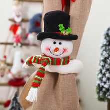 Load image into Gallery viewer, Christmas Plaid Curtain Buckle Santa Snowman Curtain Tiebacks Tie Rope Christmas Decor Curtain Buckle Santa Claus Holdback Decor Snowman Drapes Holder For Home Window Xmas Ornaments Gift