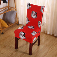 Load image into Gallery viewer, Christmas Printing Dining Chair Covers Modern Removable Anti-dirty Kitchen Seat Case Stretch Chair Slipcovers for Home Banquet Dining Room Chair Protector Seat Protector Slipcovers Stretch Removable Washable Printed Dining Chair Seat Covers for Kitchen