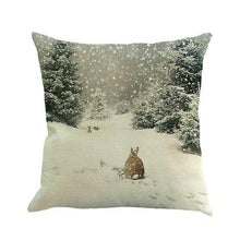 Load image into Gallery viewer, Christmas Printing Sofa Bed Home Decor Pillow Cover Pillow Case Holiday Decorative Christmas Throw Pillows Cotton Linen Winter Snowman Wolf Deer Pillow Covers Cases for Home