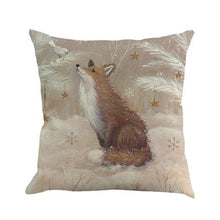 Load image into Gallery viewer, Christmas Printing Sofa Bed Home Decor Pillow Cover Pillow Case Holiday Decorative Christmas Throw Pillows Cotton Linen Winter Snowman Wolf Deer Pillow Covers Cases for Home