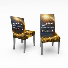 Load image into Gallery viewer, Christmas Removable Washable Dining Room Chair Protector Slipcovers for Christmas Home Decor Holiday Seat Cover Christmas Chair Covers Santa Printed Elastic Stretch Dining Chairs Chair Slipcover Kitchen Seat Cover Home Decor
