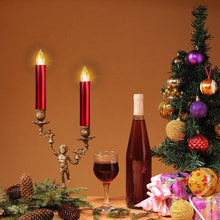 Load image into Gallery viewer, Christmas Tree Clip LED Candle Waterproof LED Flameless Taper Ivory Floating Candles with Remote Timer and Dimmable, Ideal for Home Indoor Outdoor Christmas Trees Lamp Simulation Flame Light Warm Candle Family Party Birthday Party Decorated With Candles