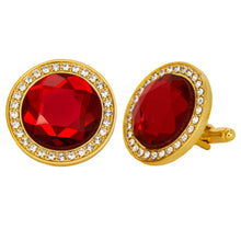 Load image into Gallery viewer, Vittorio Vico Discus Colored Crystal Bling Cufflinks (CL11XX Series)