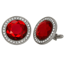 Load image into Gallery viewer, Vittorio Vico Discus Colored Crystal Bling Cufflinks (CL11XX Series)