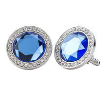 Load image into Gallery viewer, Vittorio Vico Discus Colored Crystal Bling Cufflinks (CL11XX Series)