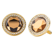 Load image into Gallery viewer, Vittorio Vico Discus Colored Crystal Bling Cufflinks (CL11XX Series)