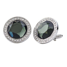 Load image into Gallery viewer, Vittorio Vico Discus Colored Crystal Bling Cufflinks (CL11XX Series)