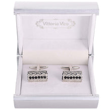 Load image into Gallery viewer, Vittorio Vico Gold & Silver Colorful Classic Bar Cufflinks (CL19xx Series)