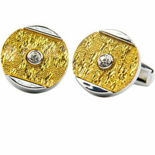 Load image into Gallery viewer, Vittorio Vico Gold & Silver Oversized Cufflinks (CL2000 Series)