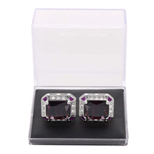 Load image into Gallery viewer, Vittorio Vico Big Rectangular Colored Crystal Cufflinks (CL73XX)