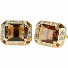 Load image into Gallery viewer, Vittorio Vico Big Rectangular Colored Crystal Cufflinks (CL73XX)