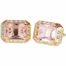 Load image into Gallery viewer, Vittorio Vico Big Rectangular Colored Crystal Cufflinks (CL73XX)