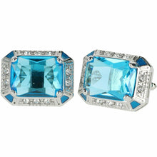 Load image into Gallery viewer, Vittorio Vico Big Rectangular Colored Crystal Cufflinks (CL73XX)
