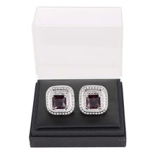 Load image into Gallery viewer, Vittorio Vico Square Colored Crystal Double Diamond Set Cufflinks (CL 75XX)
