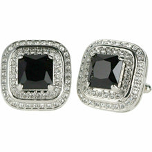 Load image into Gallery viewer, Vittorio Vico Square Colored Crystal Double Diamond Set Cufflinks (CL 75XX)