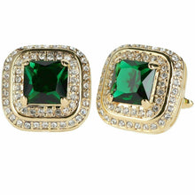 Load image into Gallery viewer, Vittorio Vico Square Colored Crystal Double Diamond Set Cufflinks (CL 75XX)