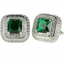 Load image into Gallery viewer, Vittorio Vico Square Colored Crystal Double Diamond Set Cufflinks (CL 75XX)
