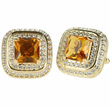 Load image into Gallery viewer, Vittorio Vico Square Colored Crystal Double Diamond Set Cufflinks (CL 75XX)