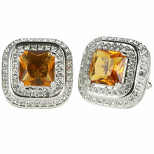 Load image into Gallery viewer, Vittorio Vico Square Colored Crystal Double Diamond Set Cufflinks (CL 75XX)