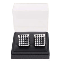 Load image into Gallery viewer, Vittorio Vico Square Studded Colored Crystal Cufflinks (CL 76XX)
